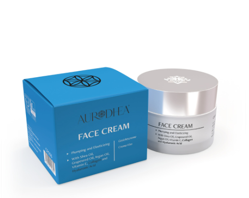 Crème visage au Collagène et à l’Acide hyaluronique 50 ml | Enrichie en huile de pépins de raisin, huile d'argan, huile de karité et vitamine E
