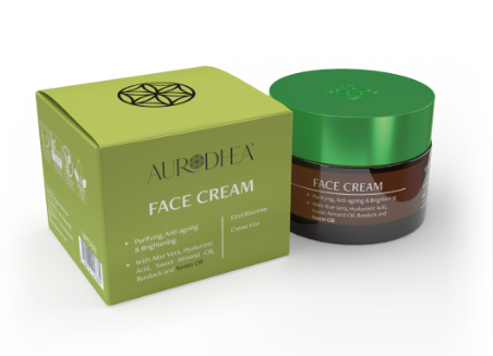 Crème visage à l’huile de Neem - 50 ml | Enrichi en Aloe Vera, Acide hyaluronique, Bardane et Huile d'Amande douce